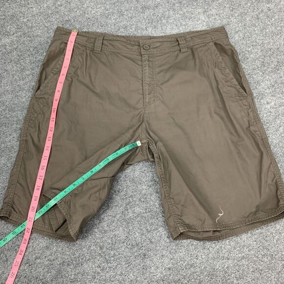 The North Face Khaki Shorts Mens XL Brown Cotton Flat Front Outdoor 3 Pockets - Picture 8 of 14
